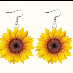 FREE SUNFLOWER Yellow Dangle Earrings with 3 item bundle purchase